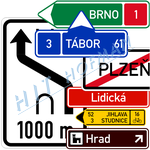 Photo: Informativní dopravní značky - směrové