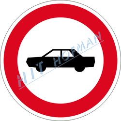 B3b - Zákaz vjezdu osobních automobilů
