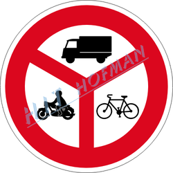 B12 - Zákaz vjezdu vyznačených vozidel