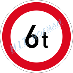 B13 - Zákaz vjezdu vozidel, jejichž okamžitá hmotnost přesahuje vyznačenou mez