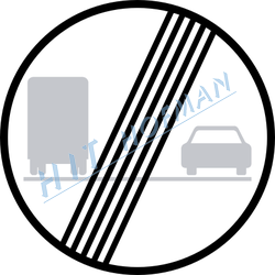 B22b - Konec zákazu předjíždění pro nákladní automobily