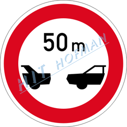 B34 - Nejmenší vzdálenost mezi vozidly