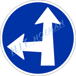 C2e - Přikázaný směr jízdy přímo a vlevo