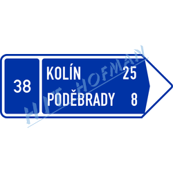 IS3d - Směrová tabule (s dvěma cíli)