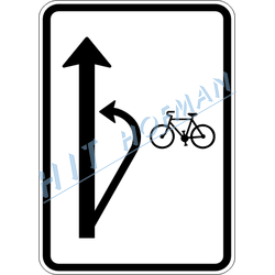 IS10e - Návěst doporučeného způsobu odbočení cyklistů vlevo
