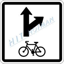E12c - Povolený směr jízdy cyklistů